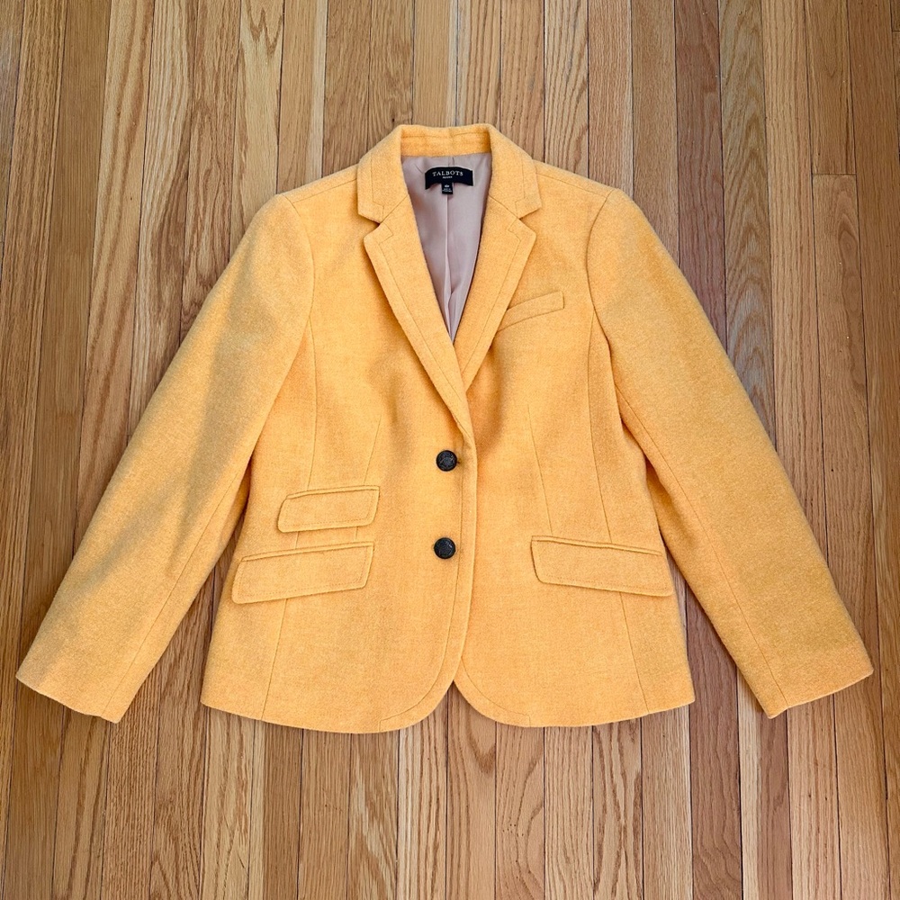 Talbots Yellow Blazer Jacket